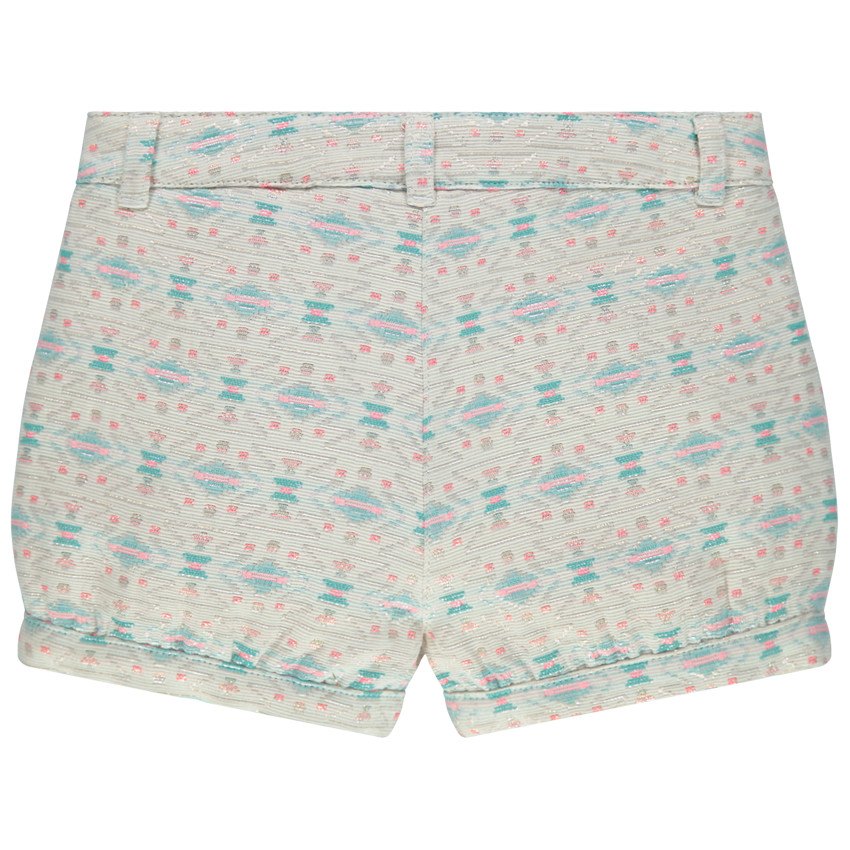Short à motifs jacquard all-over et noeuds 