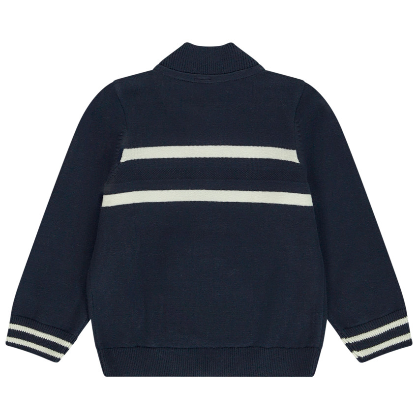 Gilet en tricot col teddy pour bébé garçon 