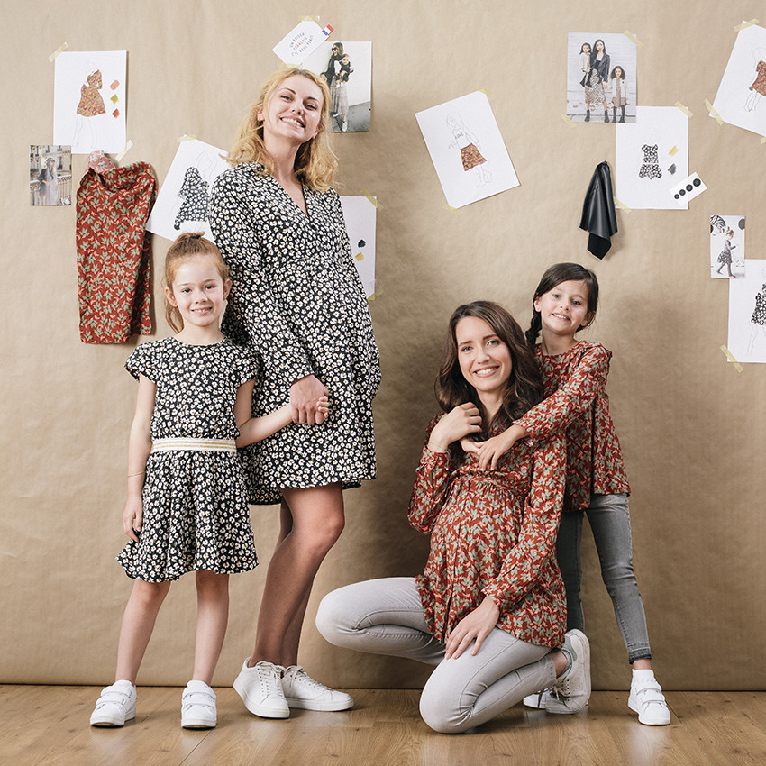 Tunique manches longues volantée à imprimé floral 