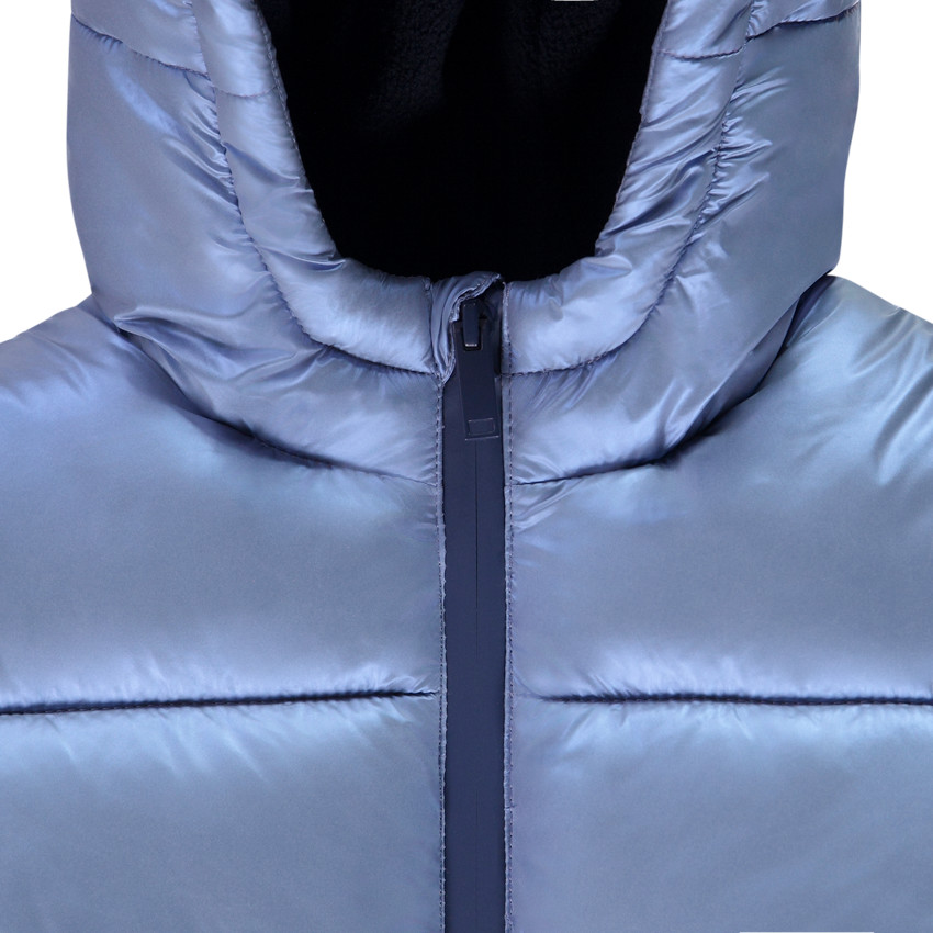 Doudoune matelassée à capuche effet métallisé pour garçon 