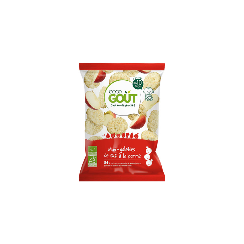 Mini galettes de riz à la pomme - 40g Main Mini galettes de riz à la pomme - 40g