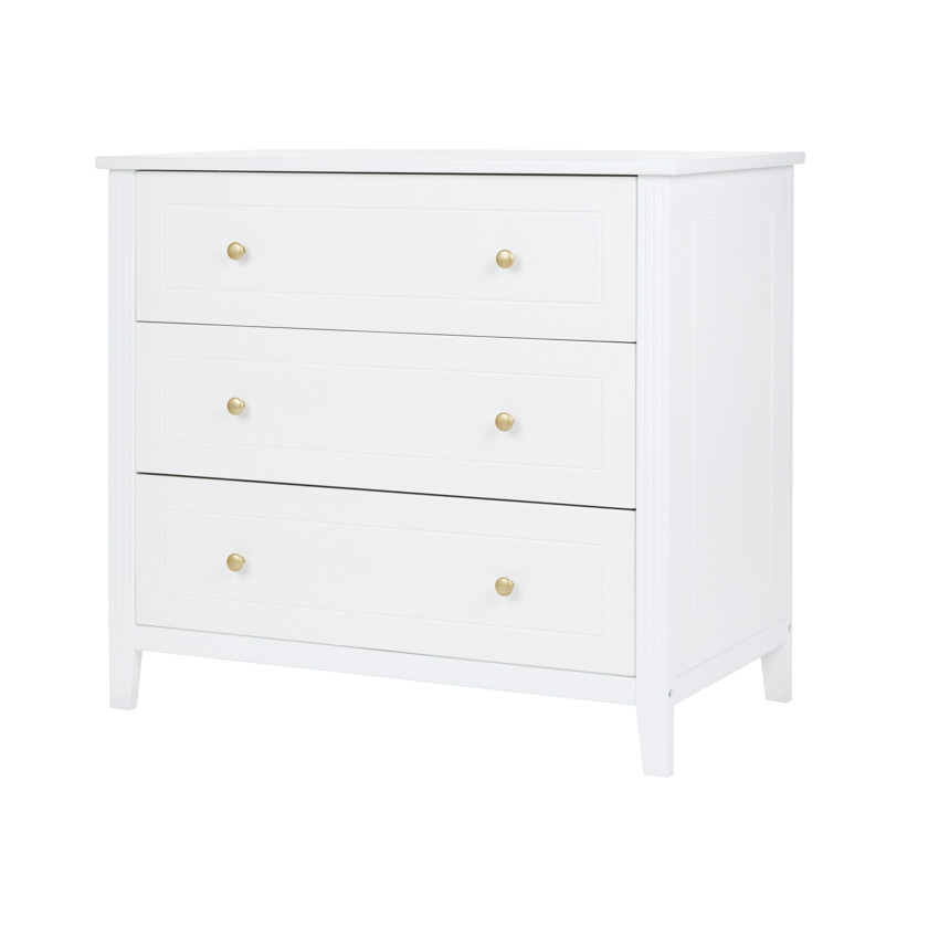 Commode Charlie 3 tiroirs blanche 