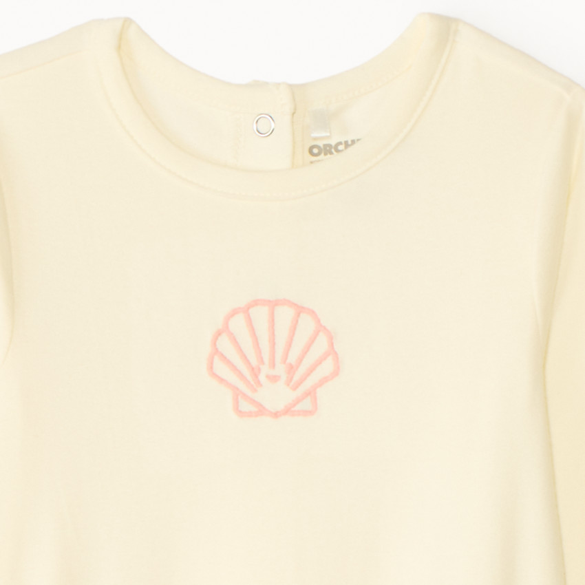 Dors-bien en jersey avec broderie pour bébé fille 