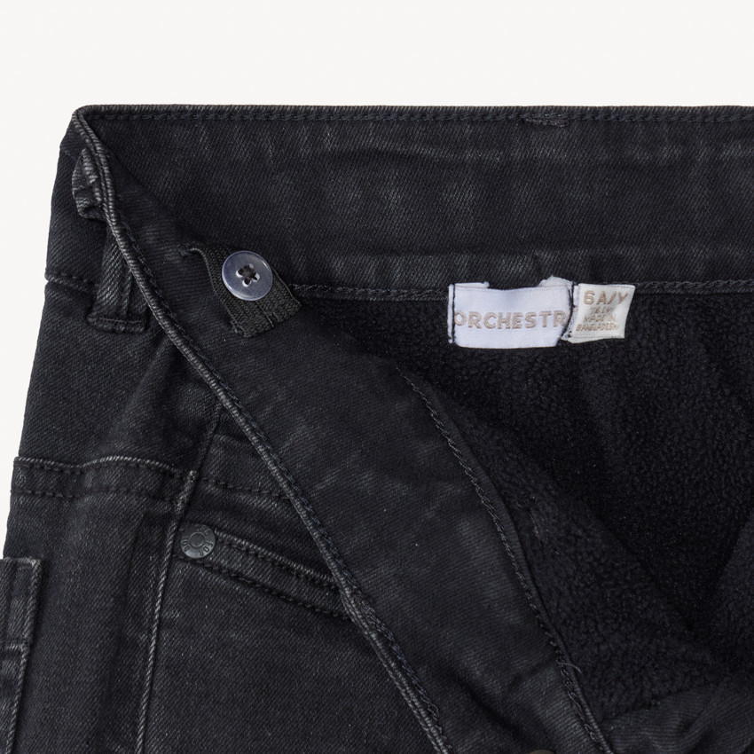 Jean droit doublé micropolaire pour garçon 