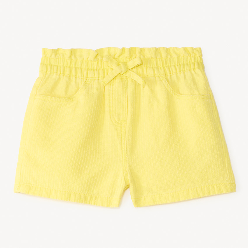 Short en toile coloris uni pour fille