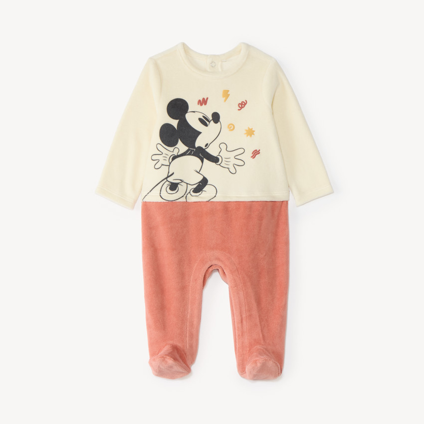 Dors-bien en velours bébé garçon print Mickey