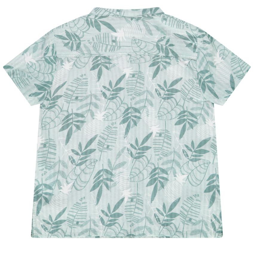 Chemise manches courtes imprimé feuillage pour bébé garçon 