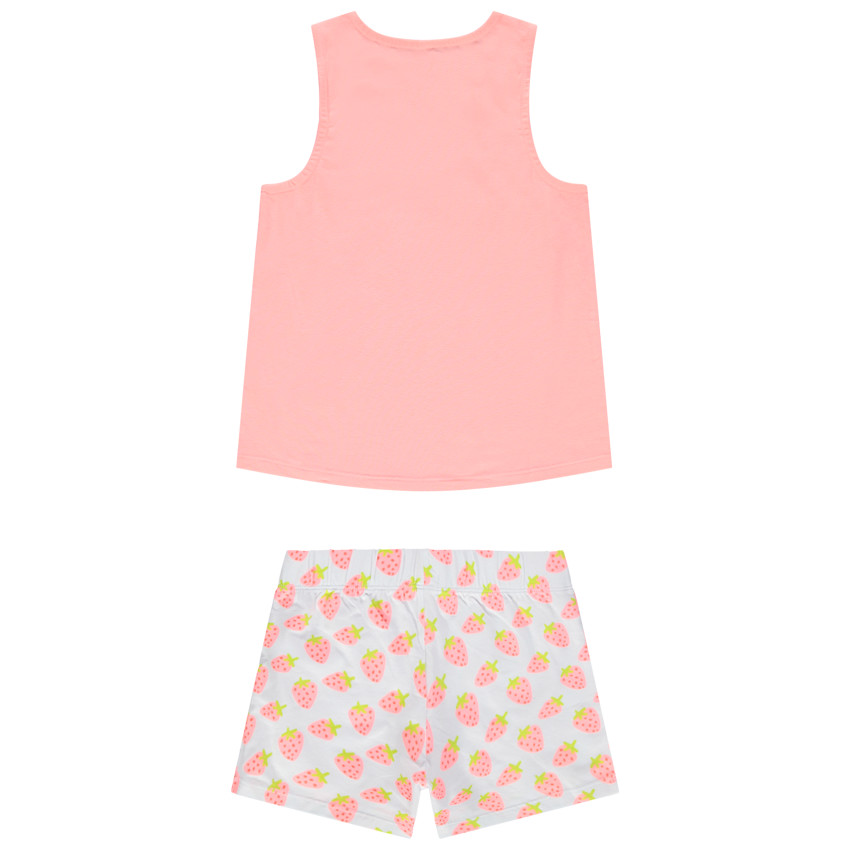 Pyjama avec débardeur et short imprimés fraises 