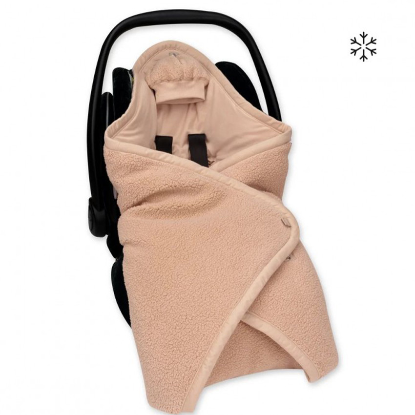 Couverture Nomade Biside auto 0+ Pady teddy + jersey - Natural - 0-12M