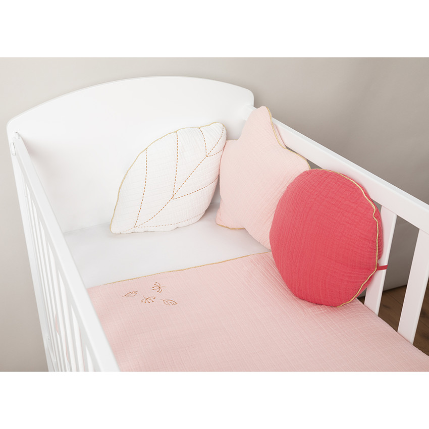 Coussin décoratif rond en tétra modulable en tour de lit ou de parc 