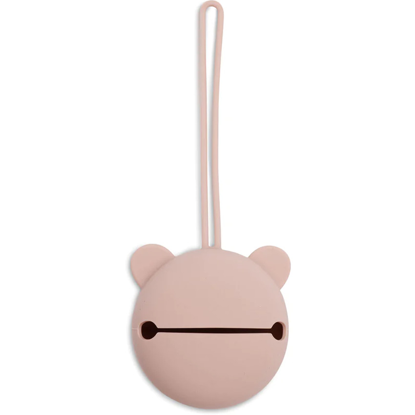Étuis à sucette en silicone Ø 7 cm Ours wild rose