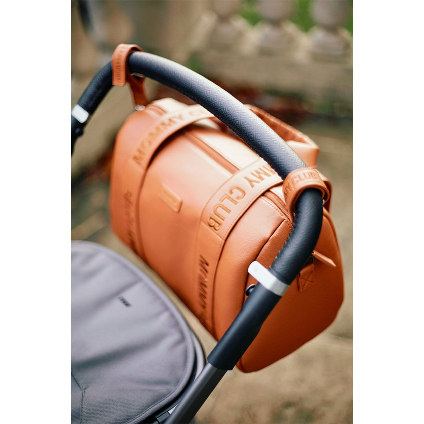 Sac à langer Mommy Club Signature Cuir Vegan Brun 