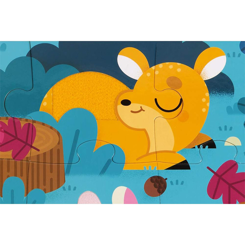 Puzzle tactile Les animaux de la forêt 20 pièces 