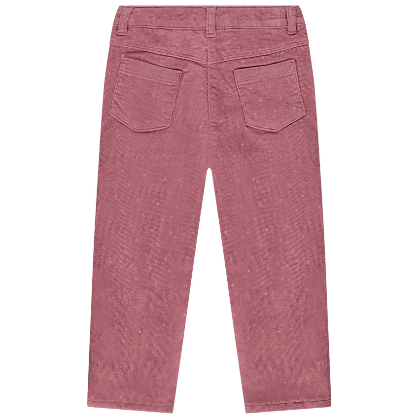 Pantalon slim en velours milleraies imprimé étoiles pour bébé fille 