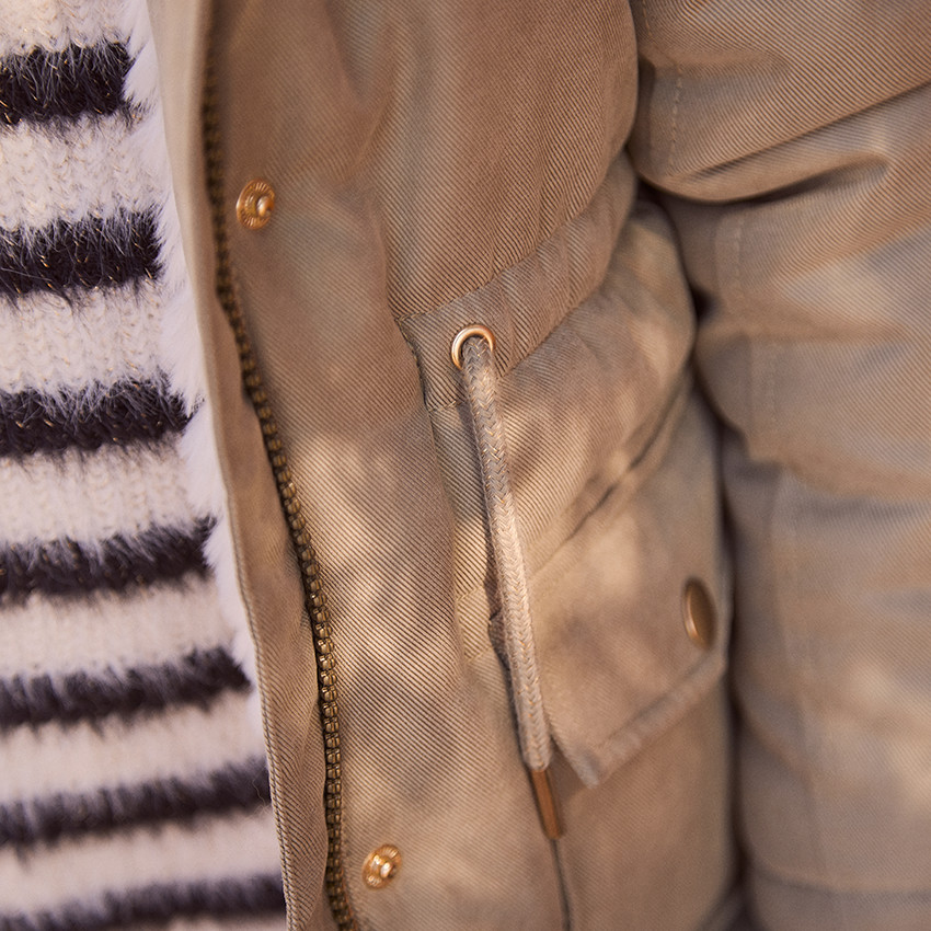 Parka déperlante à capuche effet fourrure pour fille 