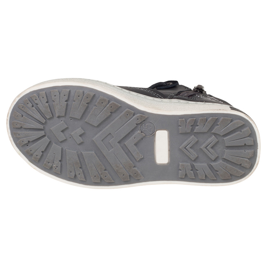 Bottillons aspect cuir unis à lacets et zip 