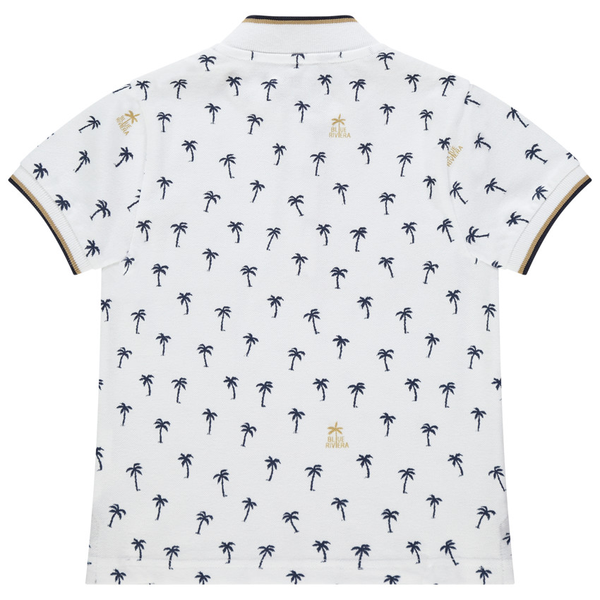 Polo manches courtes imprimé palmiers all-over 