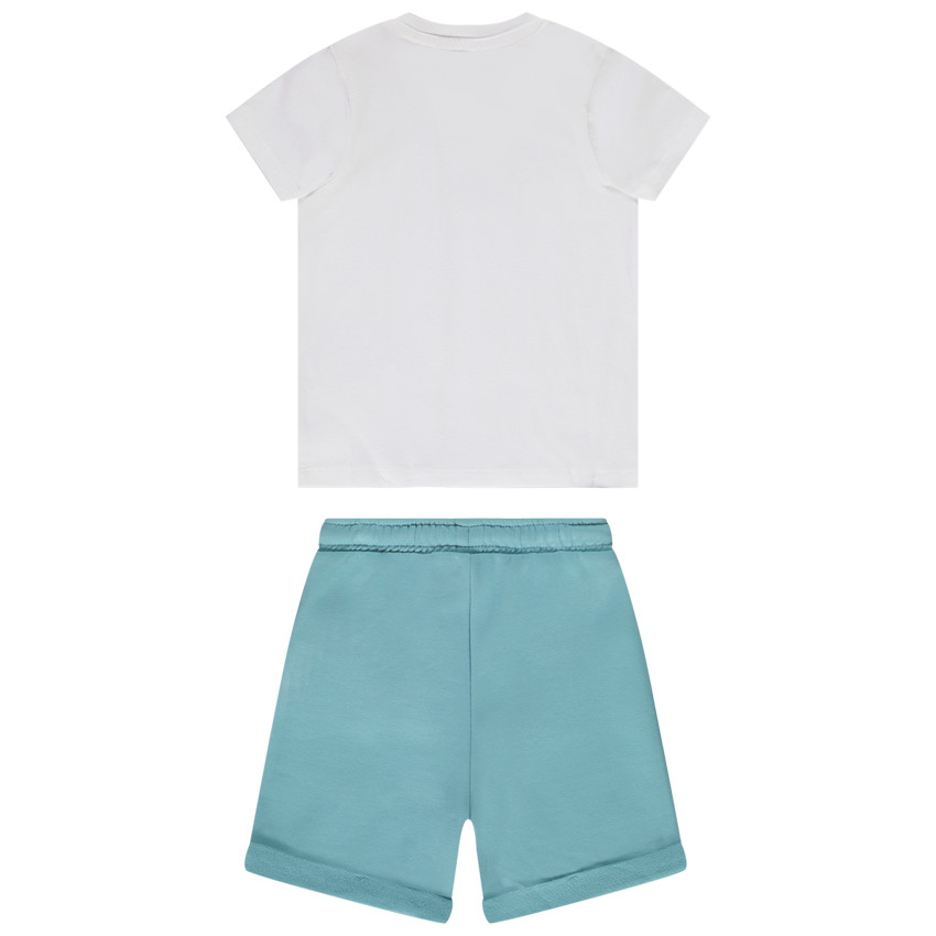 Ensemble 2 pièces t-shirt + bermuda dinosaure pour bébé garçon 