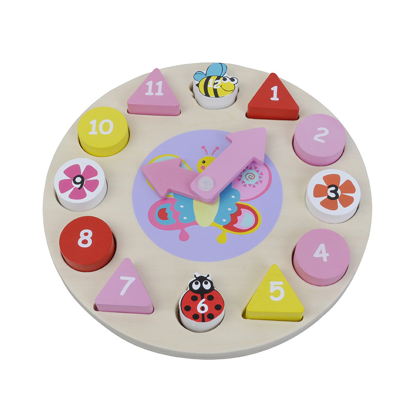 Horloge en bois - Papillon 