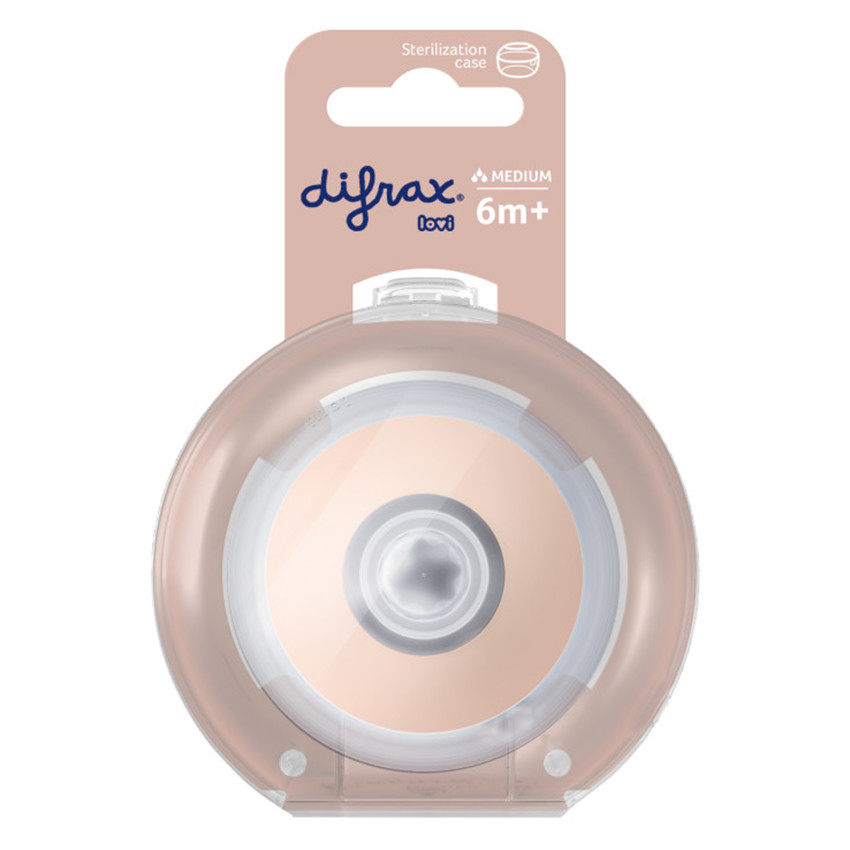 Tétine dynamique Mammafeel Débit normal M 6M+ - Beige (Difrax) - Image 2