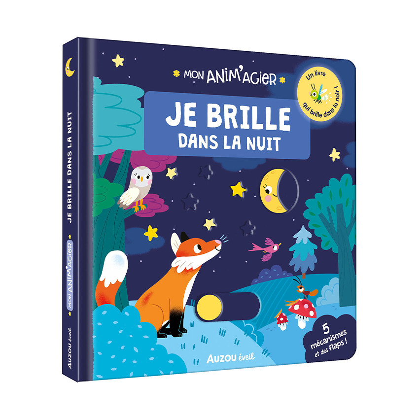 Livre à flaps "Mon anim'agier - Je brille dans la nuit" 