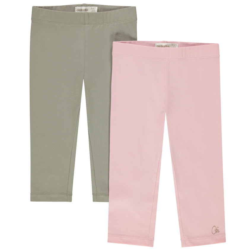 Lot de 2 leggings courts en coton