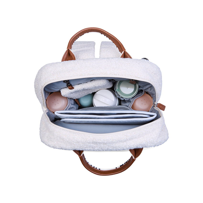 Sac à dos Family Club Signature en teddy offwhite 