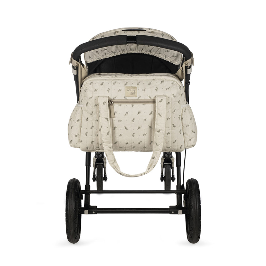 Sac à langer avec tapis imprimé Mimosa vert 