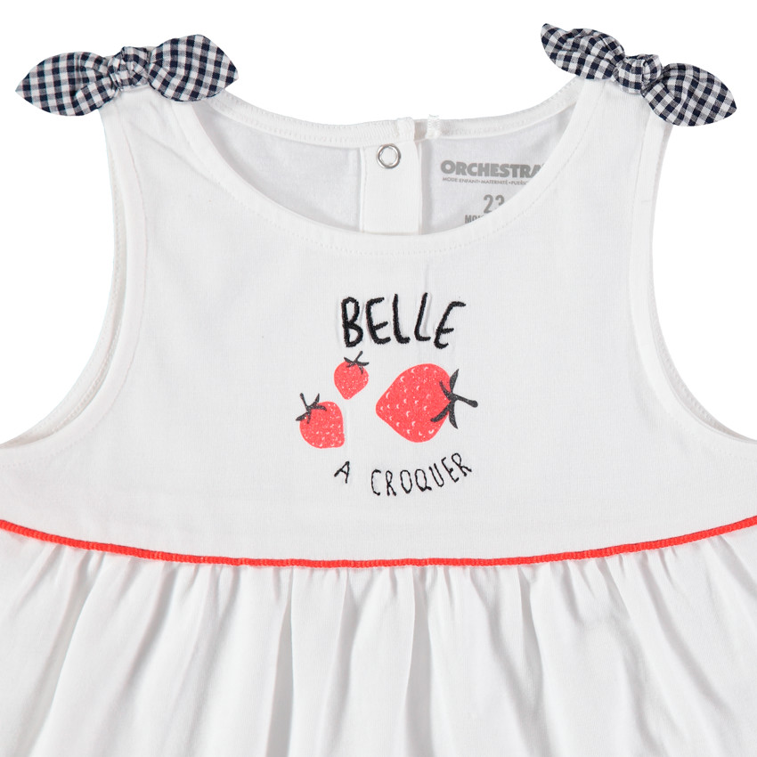 Ensemble avec tunique détails vichy et short uni volanté 