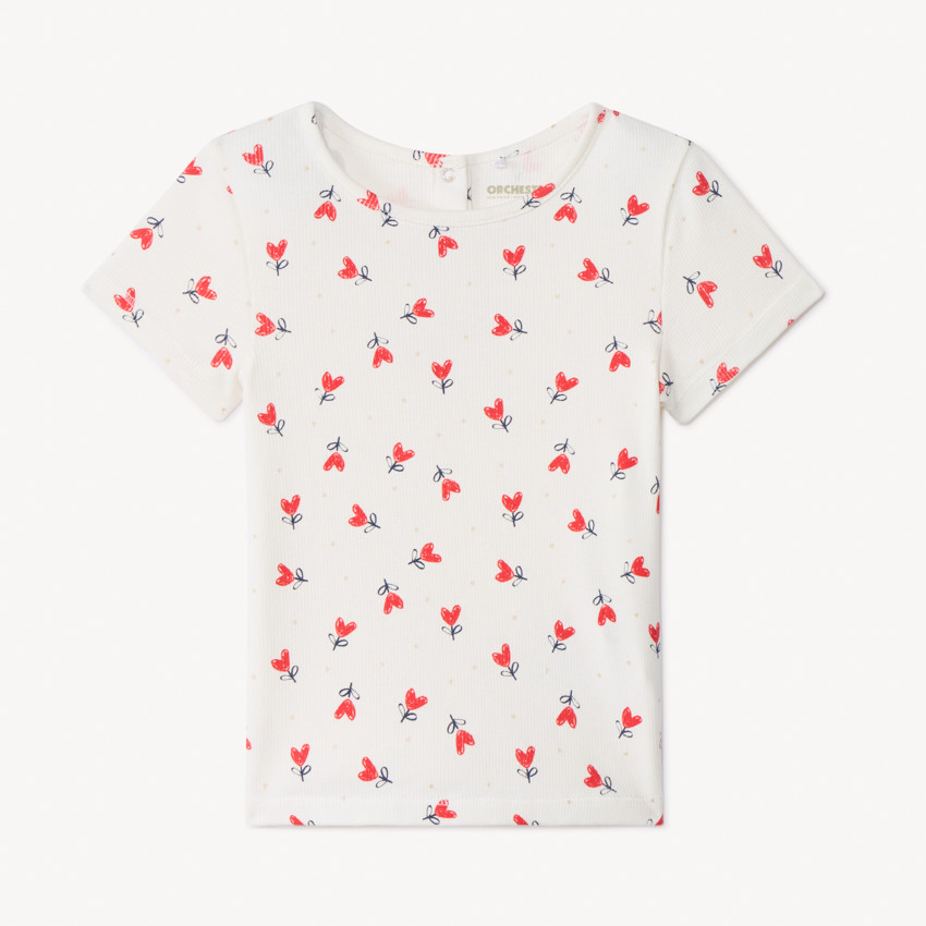 T-shirt manches courtes imprimé pour bébé fille