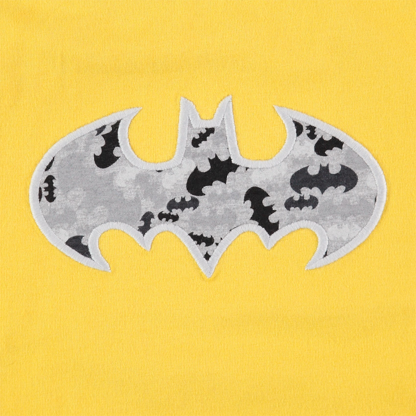 Ensemble avec t-shirt en coton jaune et bermuda motifs Batman 
