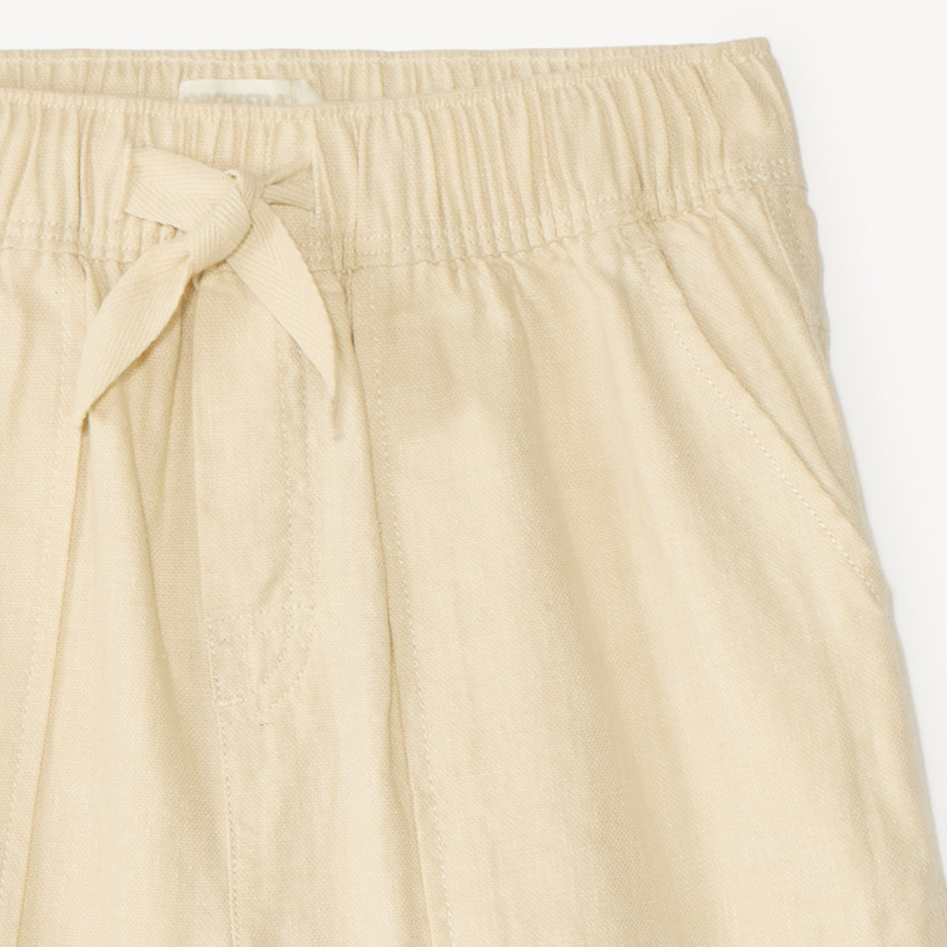 Bermuda en toile effet lin pour garçon  