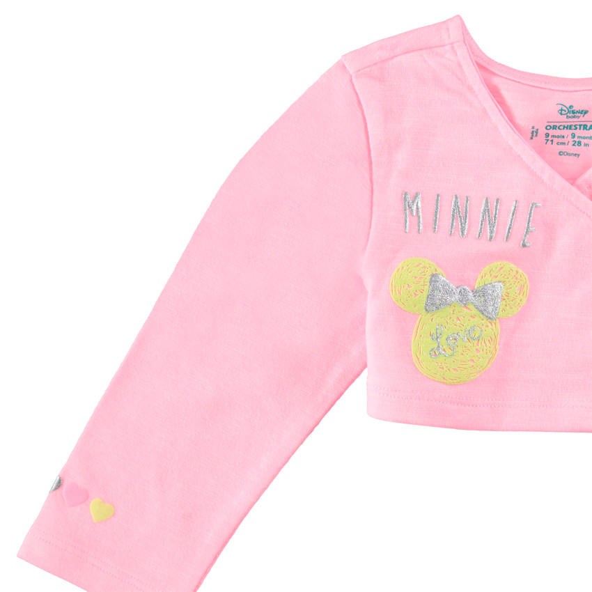 Ensemble avec tunique à bretelles, boléro et legging imprimé Minnie Disney 