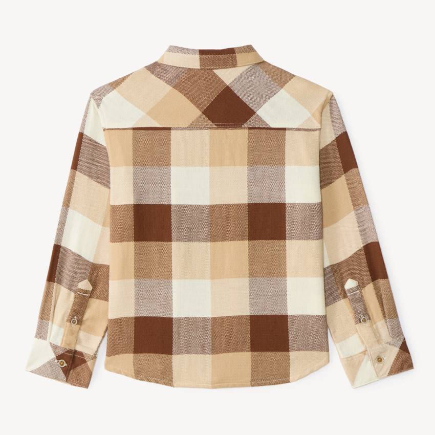 Chemise manches longues garçon à carreaux 