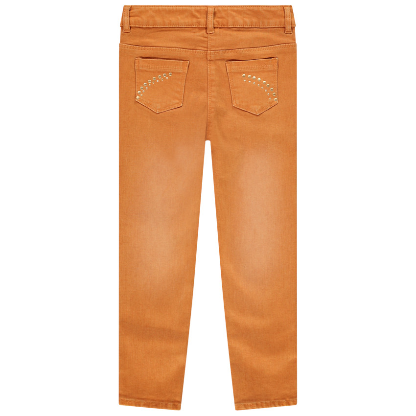 Jean effet délavé à rivets fantaisie pour enfant fille 