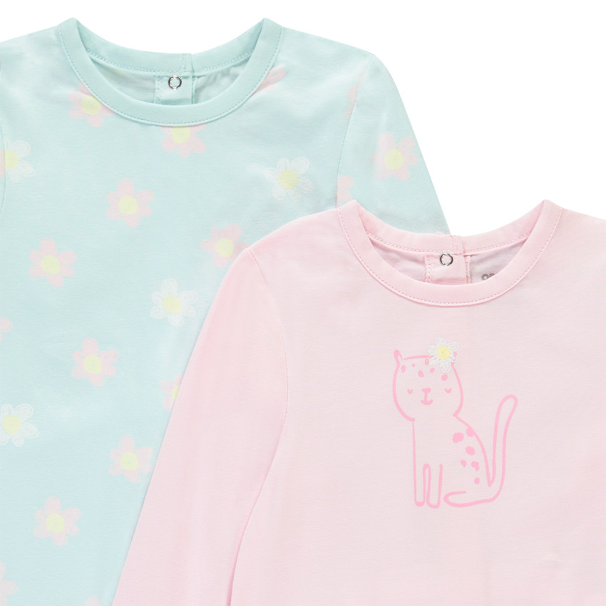 Lot de 4 dors-bien fantaisie en jersey pour bébé fille 