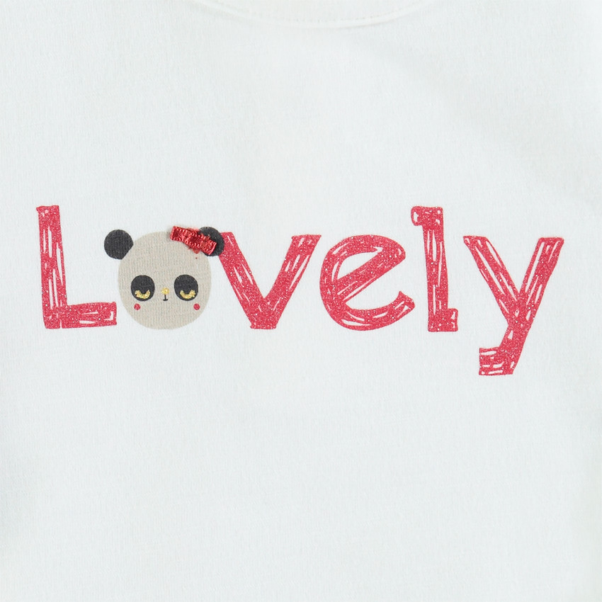 Jogging print panda pour bébé fille 