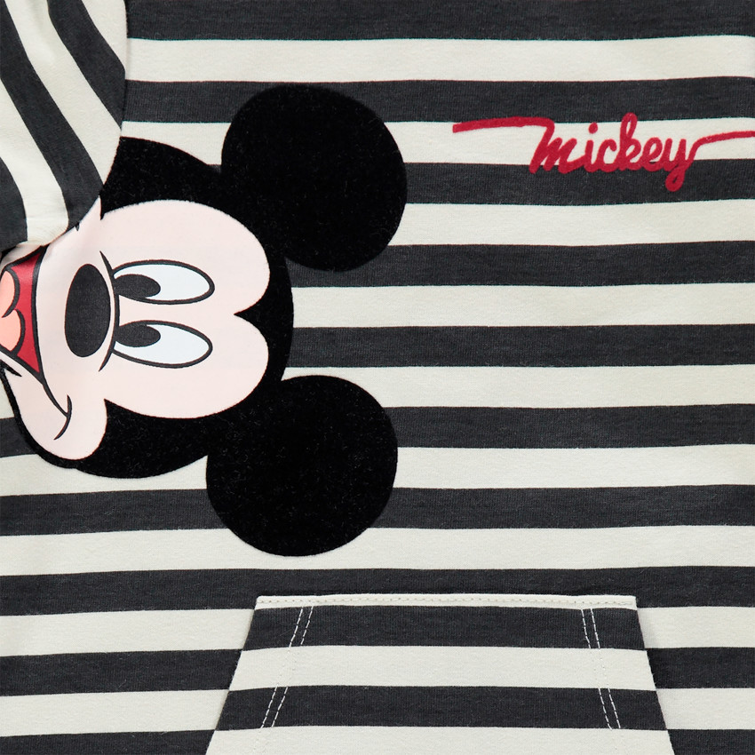 Dors-bien rayé avec poche et print Mickey Disney 