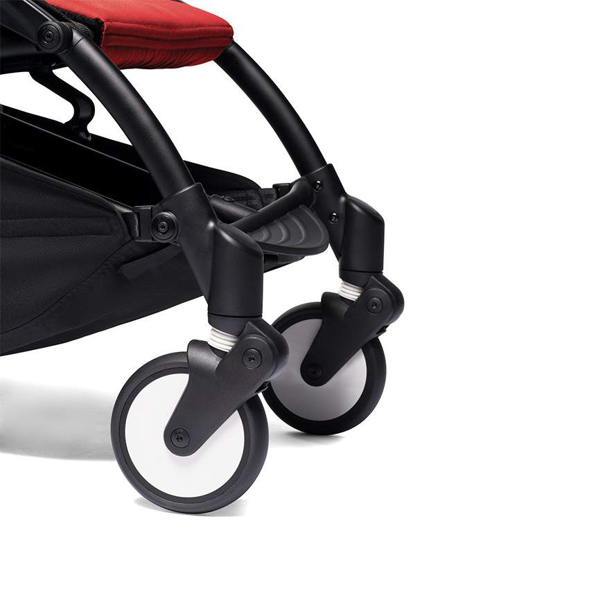Poussette complète YOYO² nouveau pack 0+ et 6+ châssis noir - Rouge 