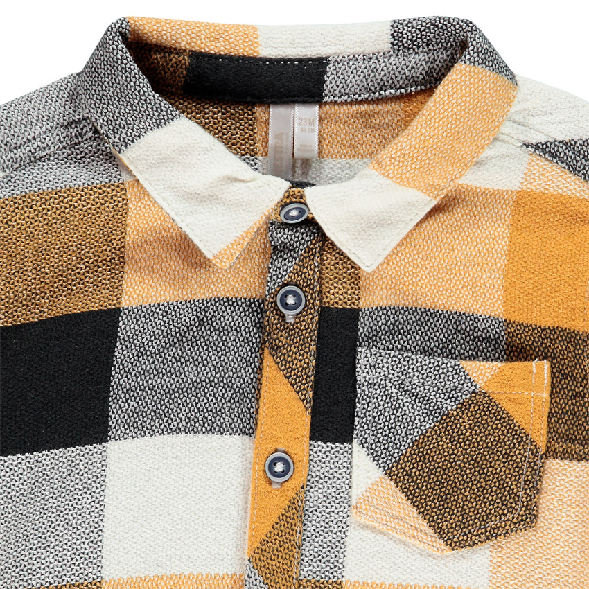 Chemise manches longues à carreaux pour enfant garçon 