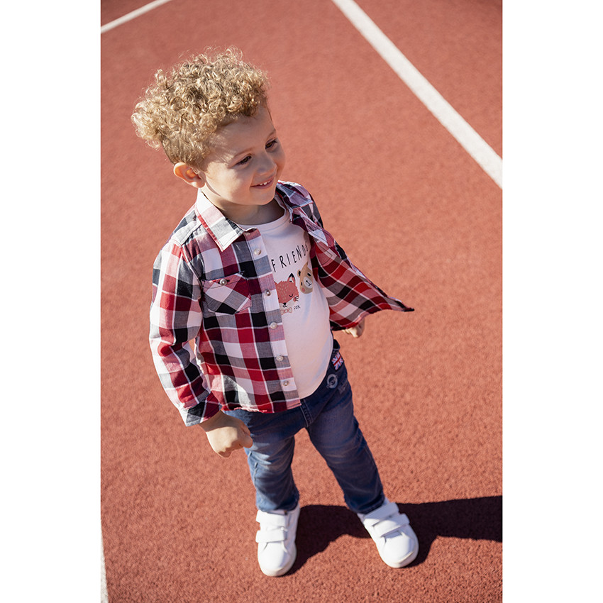 Jean à badges esprit Londres pour bébé garçon 
