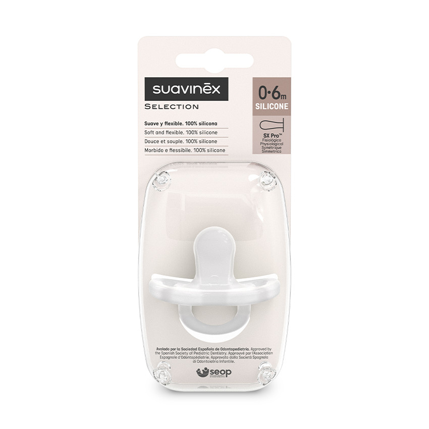 Sucette réversible en silicone Colour Essence 0-6M Transparent 