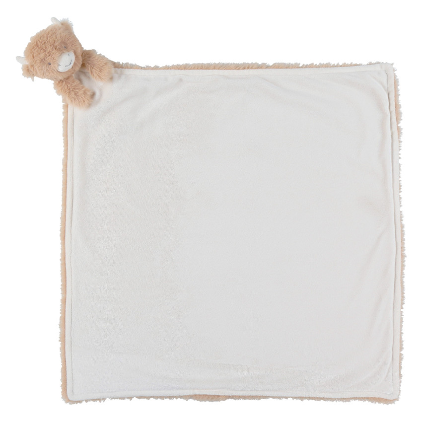 Ma première couverture 50x50 Vache Fluffy Beige - Beige (Noukie's) - Image 1