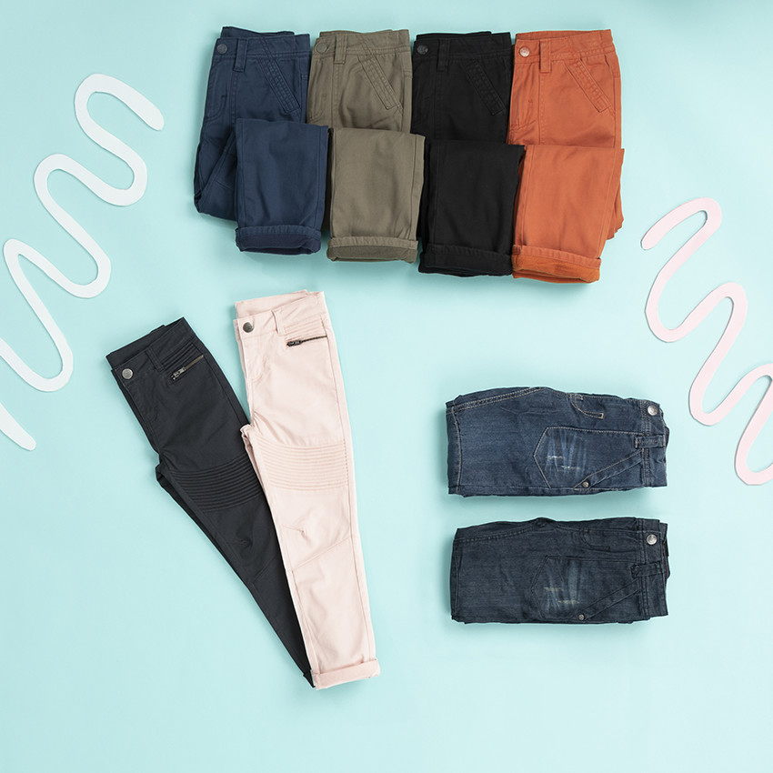 Pantalon droit en twill doublé polaire pour enfant garçon 