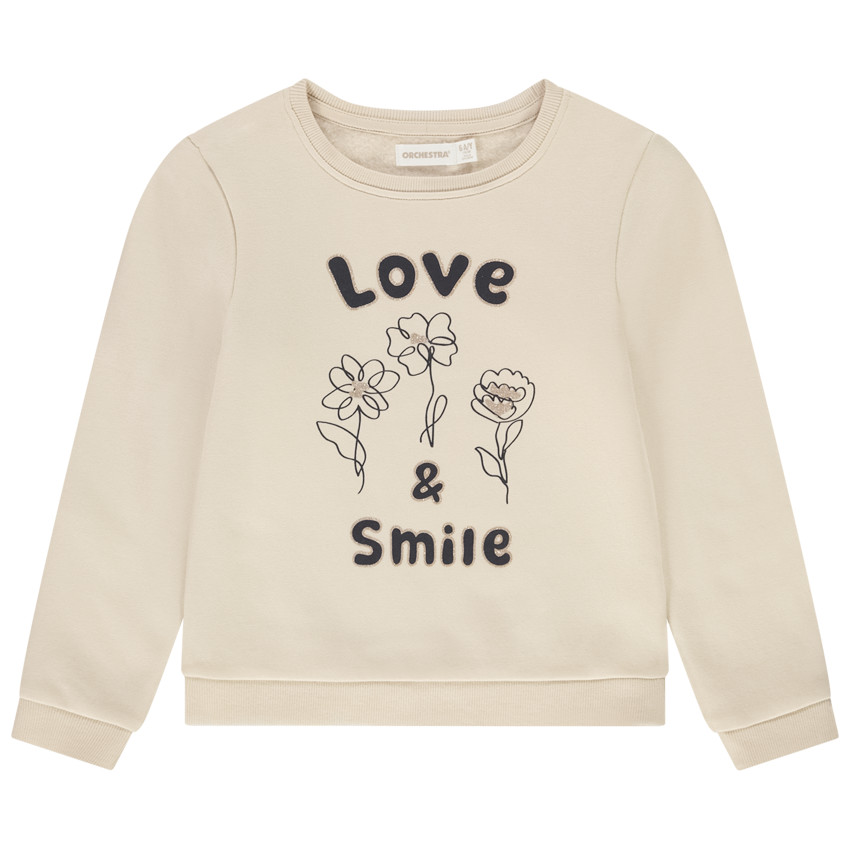 Sweat en molleton print fantaisie pour fille 