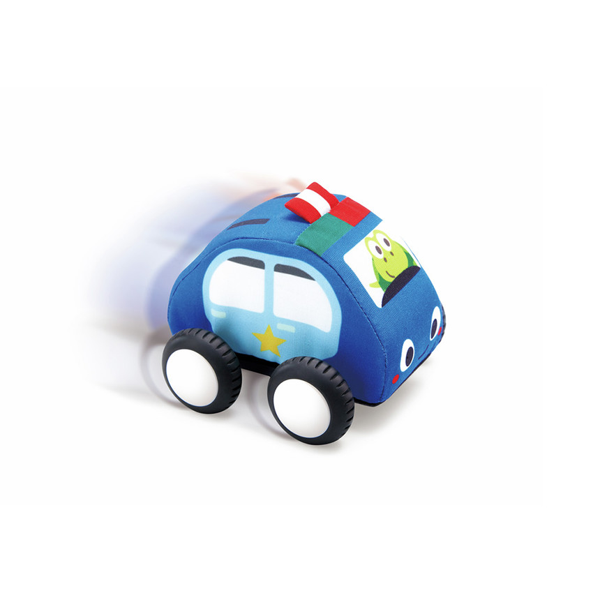 Set de 4 voitures à rétrofriction en tissu avec circuit 