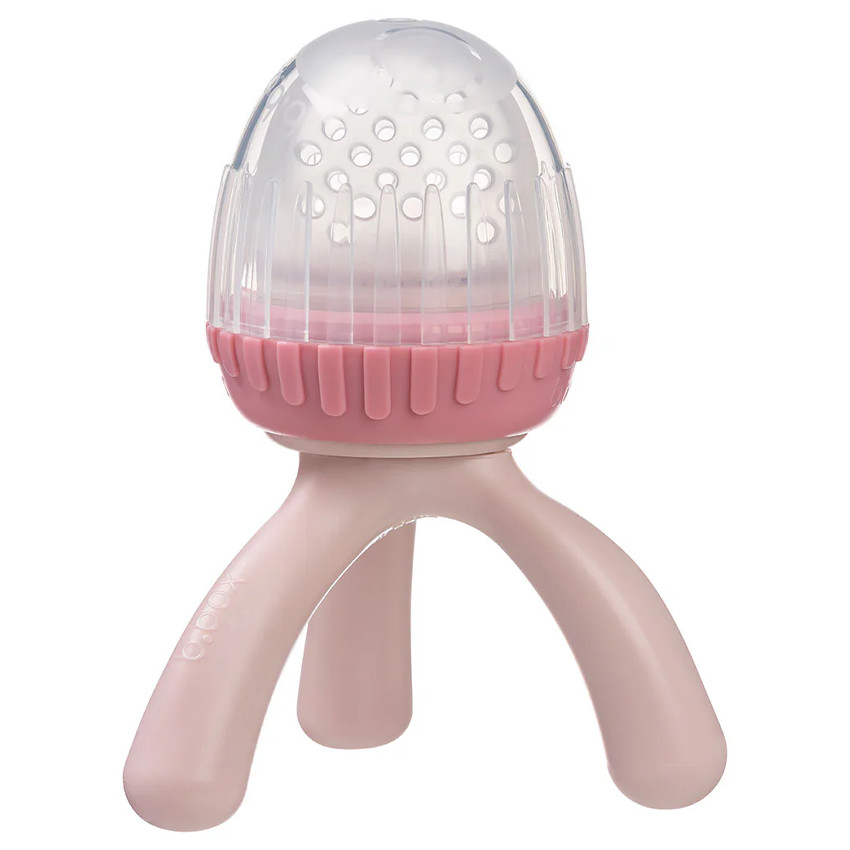 Sucette grignoteuse avec embout silicone sur trépied Blush 4m+  