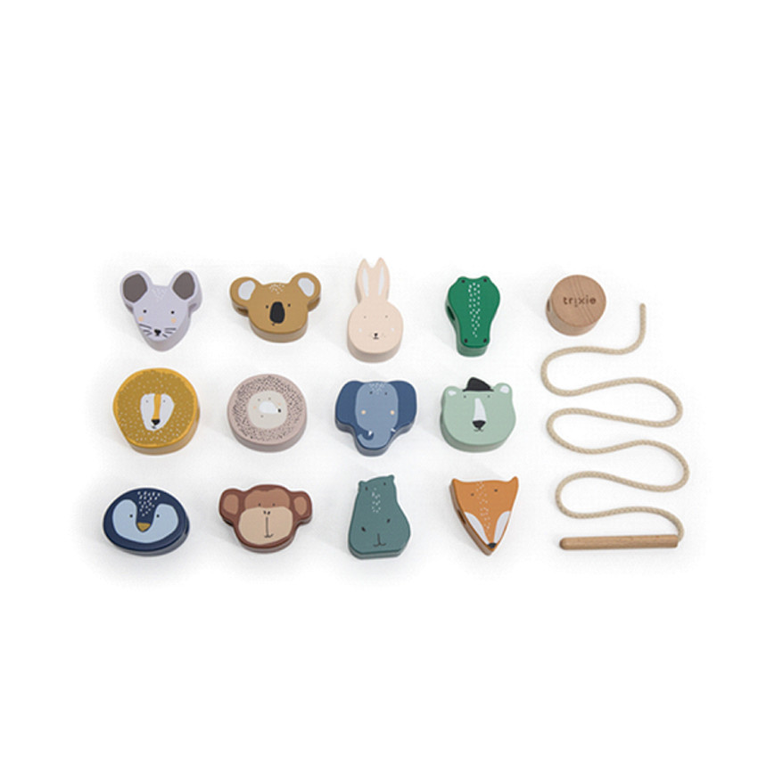 Perle en bois - Animaux 