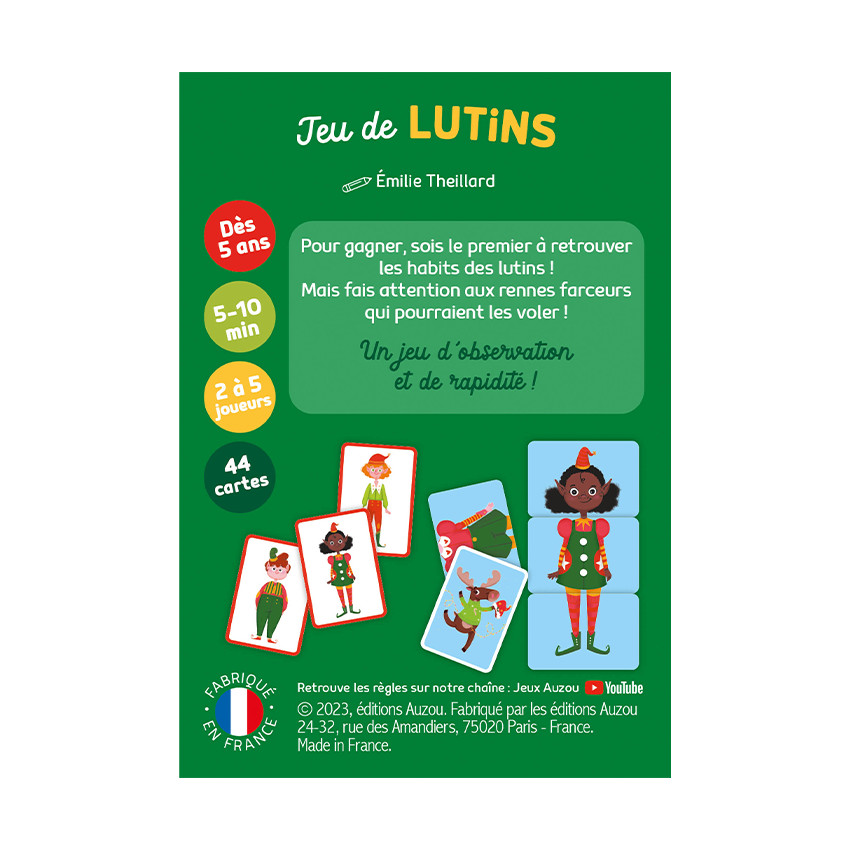 Jeu de cartes Lutins de Noël 