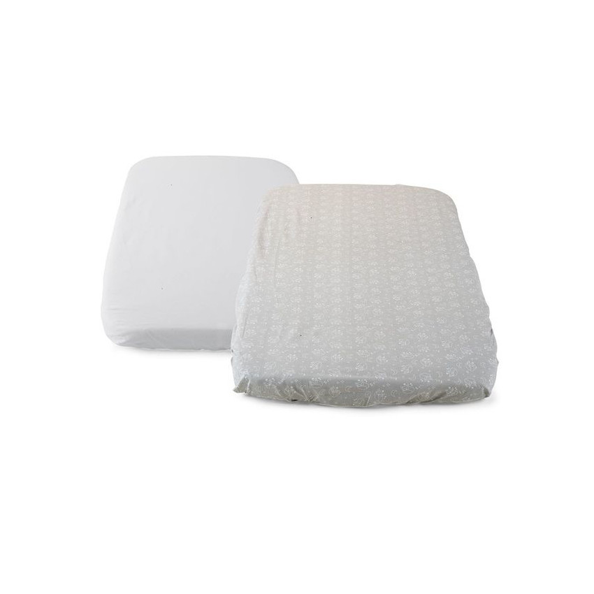 Lot de 2 draps housse Next2Me Grey Fox 